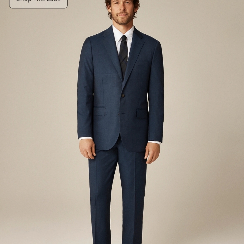 J Crew Ludlow Slim-fit suit jacket in Italian wool 44L $550 NWT Mariner Blue